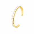 Armreif Edelstahl 18K vergoldet Emaille „Bambelle"