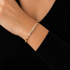 Armreif Edelstahl 18K vergoldet schmal „Sleek Shine"