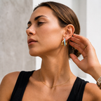 Creolen Edelstahl 18K vergoldet doppelt „Twin Loop"