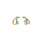 Creolen Edelstahl 18K vergoldet doppelt „Twin Loop"
