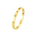 Mein Shop gold-tone bangle bracelet with clear cubic zirconia stones